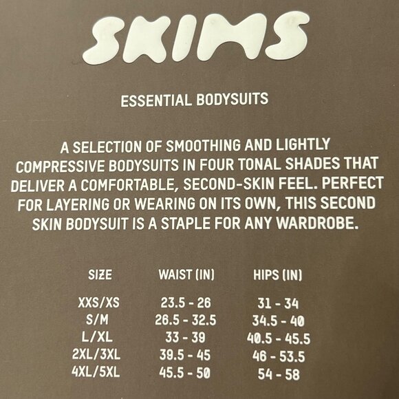 SKIMS Essential Scoop Neck Bodysuit Smoke 4X/5X - Picture 10 of 13